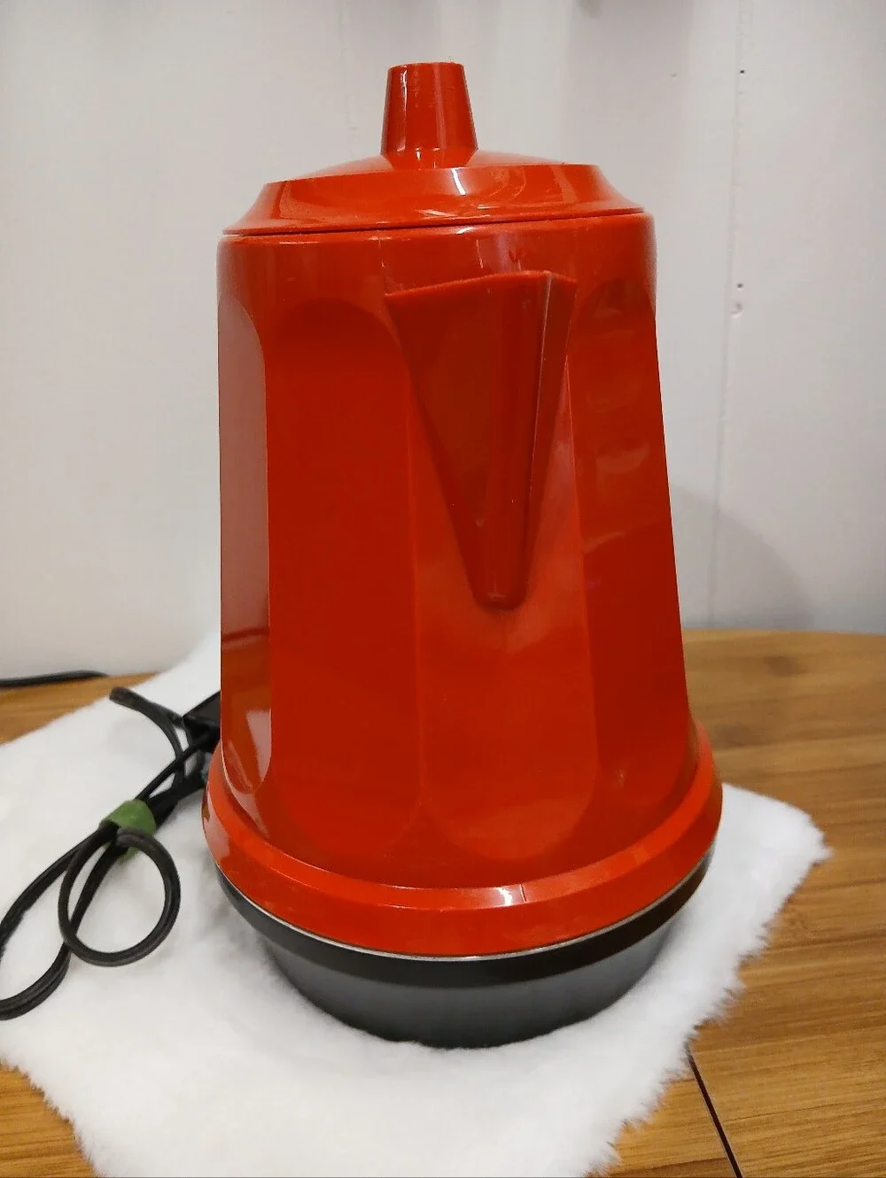 VTG 70's Burnt Orange Electric Mirro-Matic 8c. Coffee Percolator Works!